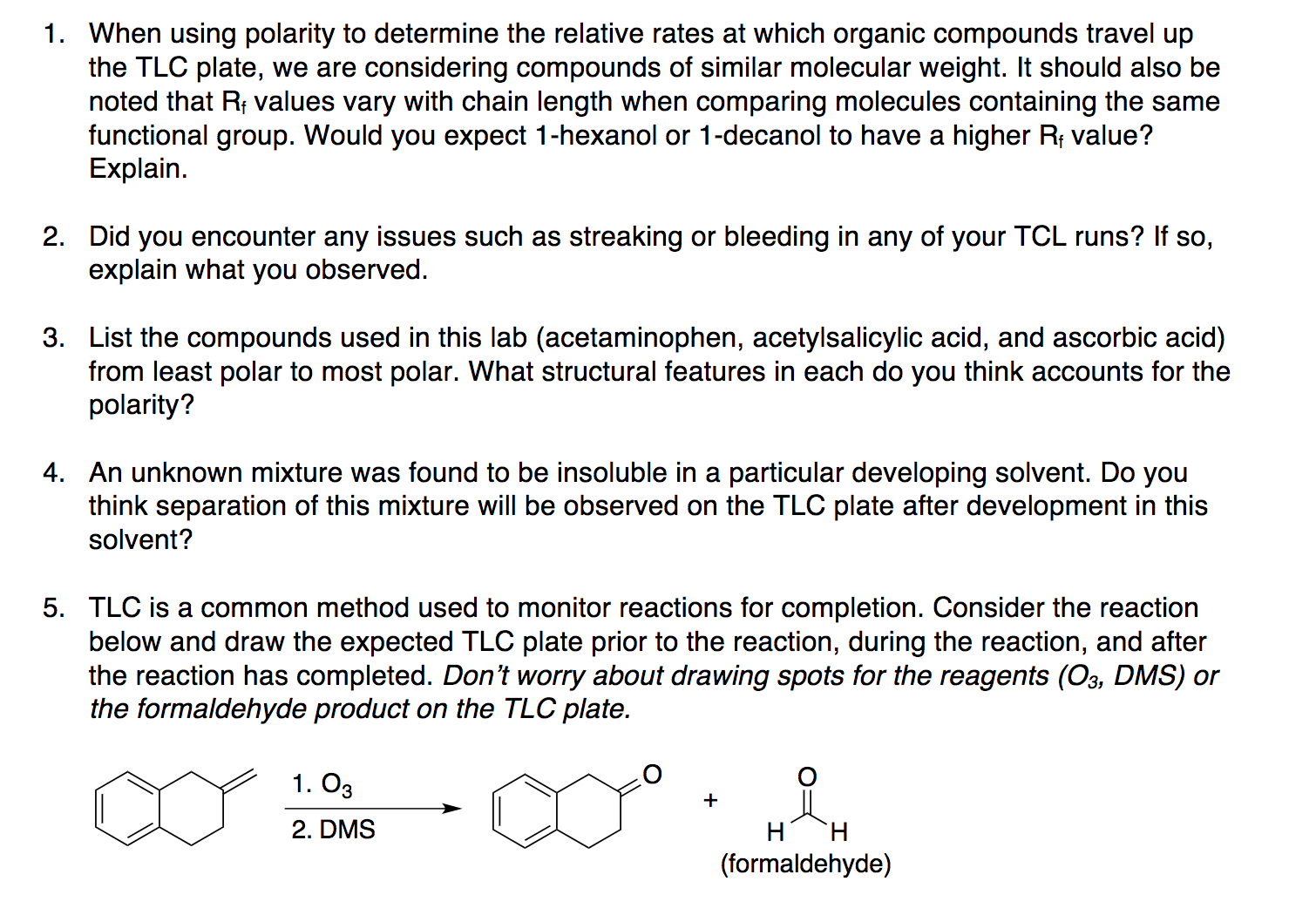 Solved this id the post lab question for Gas Chromatography
