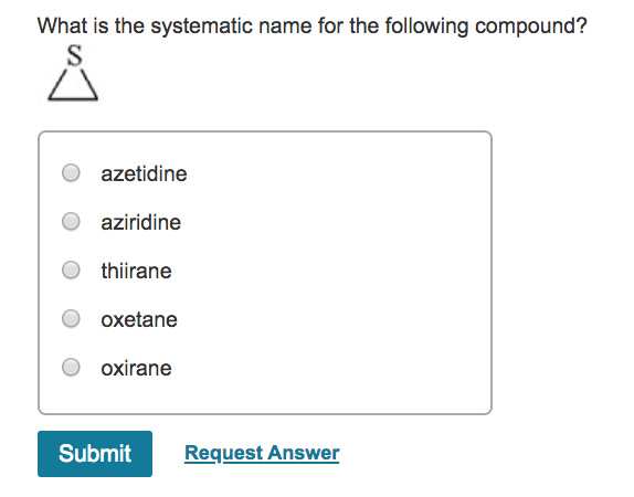 Solved What is the systematic name for the following | Chegg.com