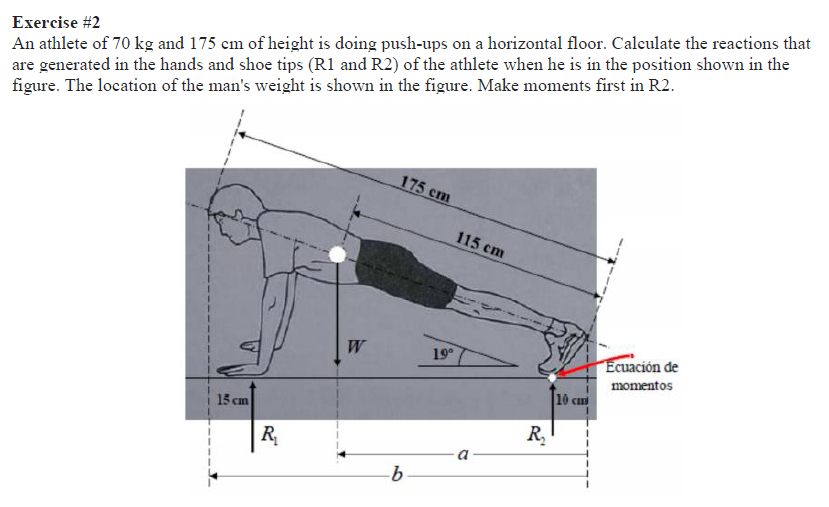 Solved Exercise #2 An athlete of 70 kg and 175 cm of height | Chegg.com