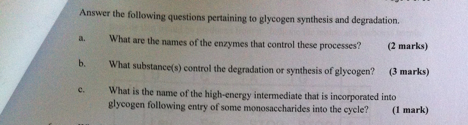 Solved Answer the following questions pertaining to glycogen