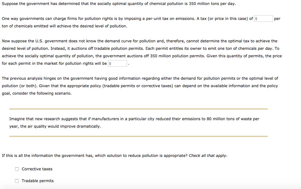 Solved Paper factories emit chemicals as a waste product. | Chegg.com