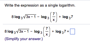 condense into a single logarithm calculator