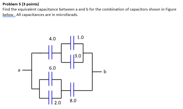 Solved Find The Equivalent Capacitance Between A And B For | Chegg.com