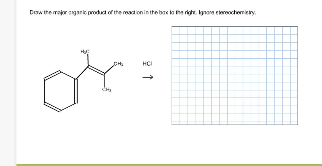 Solved Draw the major organic product of the reaction in the | Chegg.com