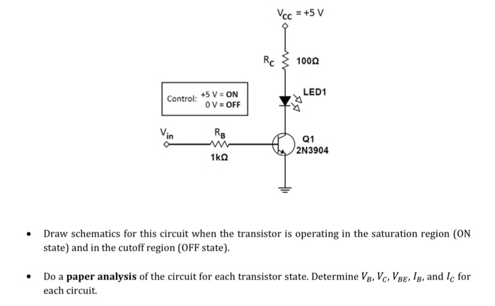 Solved Draw Schematics For This Circuit When The | Chegg.com