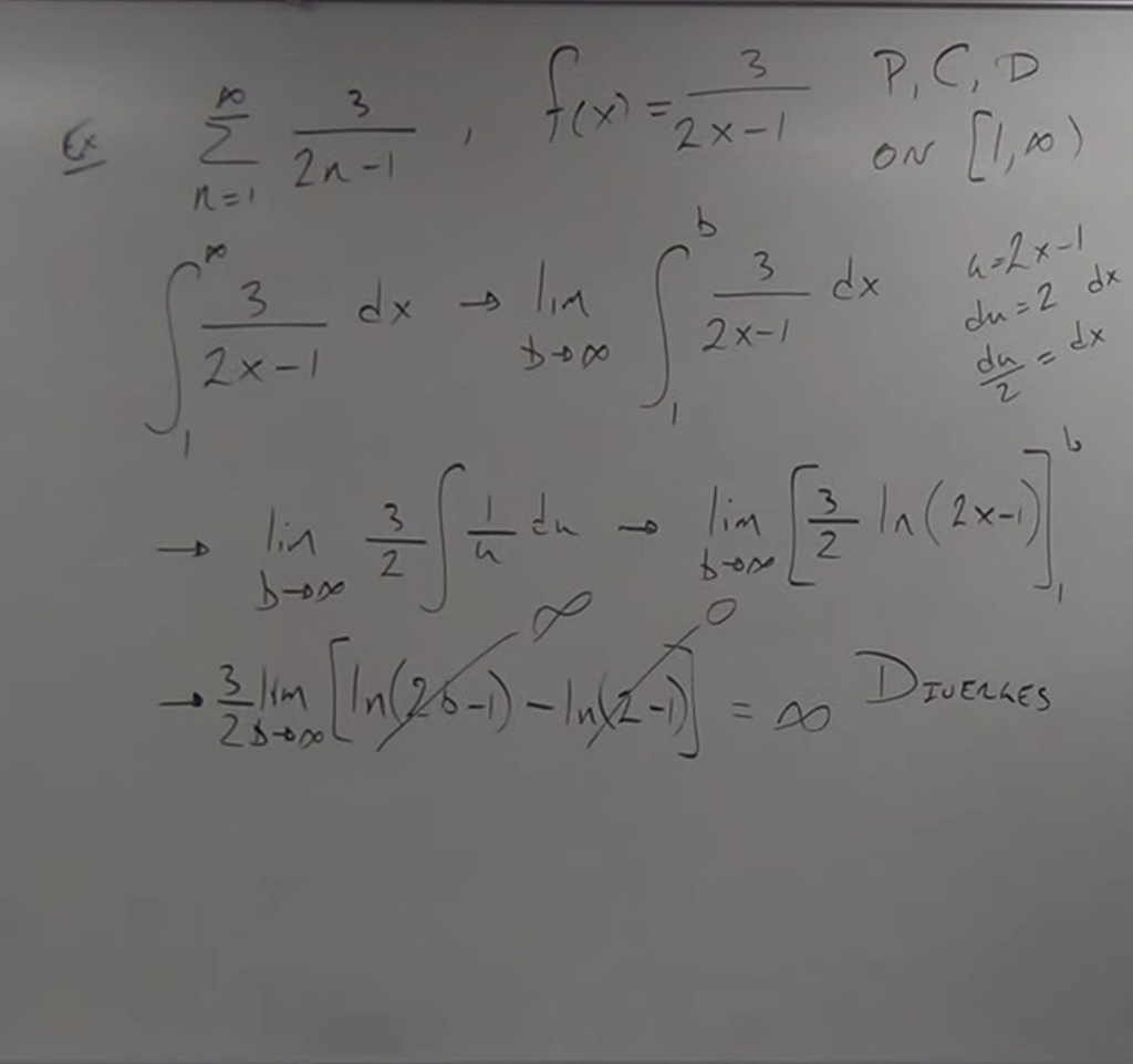 Solved Can someone please explain why we use ln(2x1) when