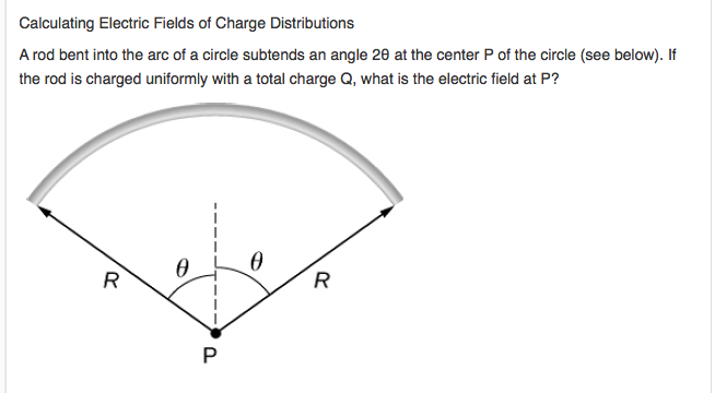 Solved Calculating Electric Fields Of Charge Distributions | Chegg.com