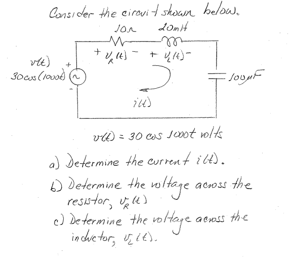 Solved Consider the circuit shown below. Determine the | Chegg.com