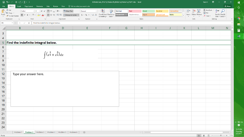 Solved Find the indefinite integral below. integral (x^3/4 | Chegg.com