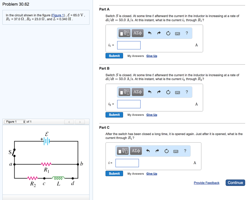 Solved Problem 30.62 In the circuit shown in the figure | Chegg.com