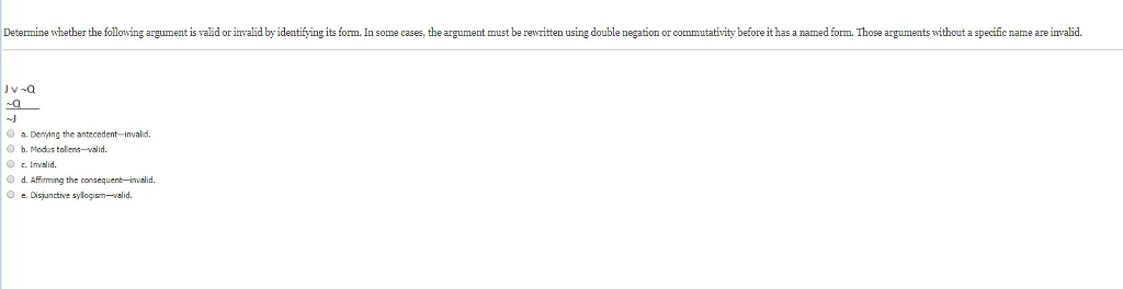 Solved Determine whether the following argument is valid | Chegg.com