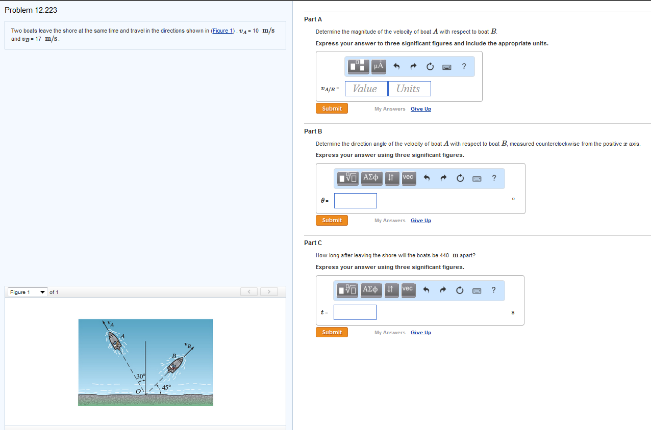 Solved Two Boats Leave The Shore At The Same Time And Travel