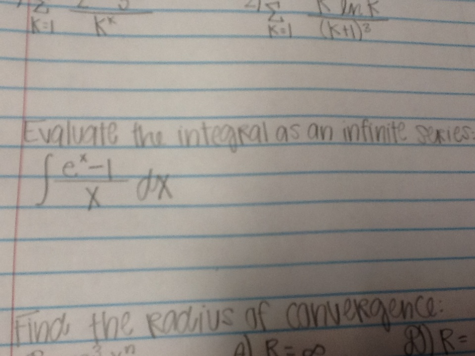 Solved Evaluate the integral as an infinite series integral | Chegg.com