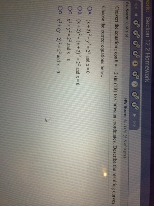 Solved Convert the equation r cos theta = -2 sin (2 theta) | Chegg.com