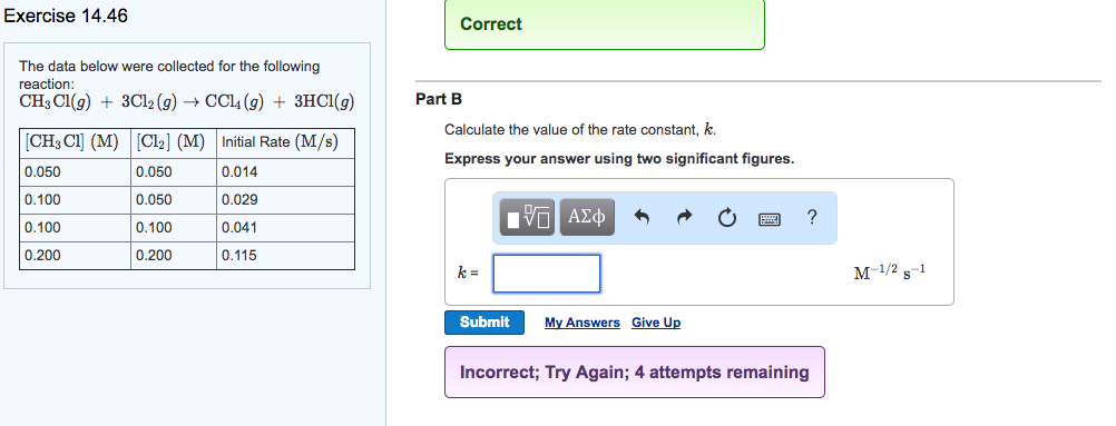 Solved The data below were collected for the following | Chegg.com