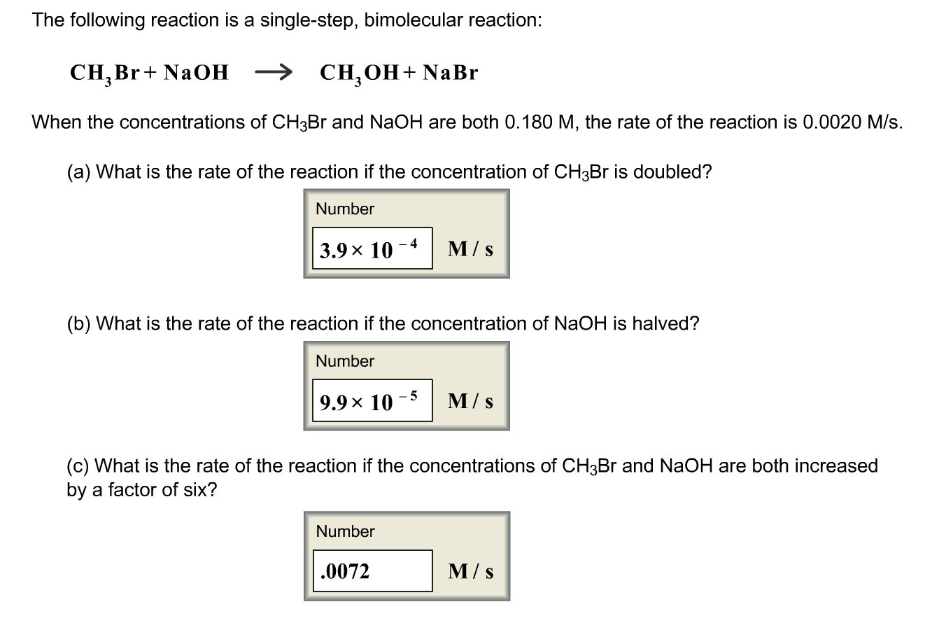 Solved The Following Reaction Is A Single-step, Bimolecular | Chegg.com