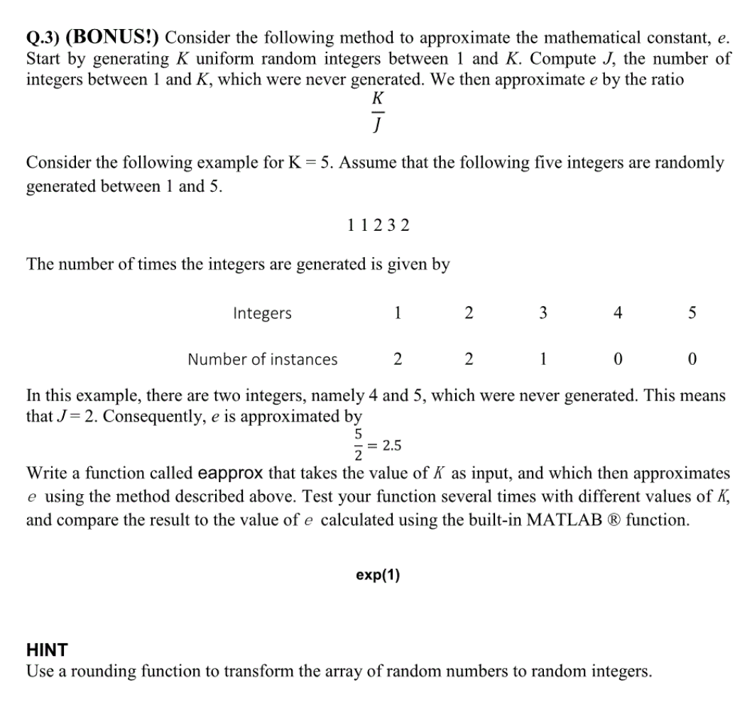 Consider the following method to approximate the | Chegg.com