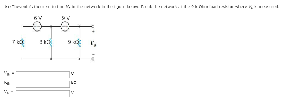 Solved Use Thévenin's theorem to find Vo in the network in | Chegg.com