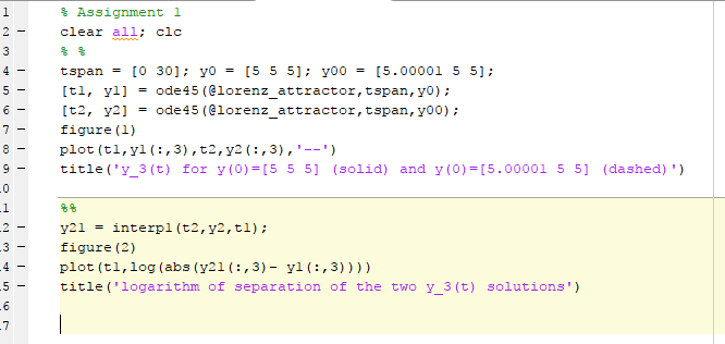 % functional code for the M script function yp = | Chegg.com