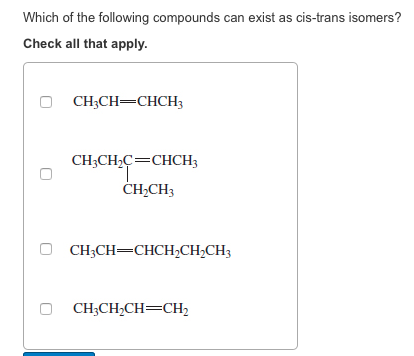 Solved Which of the following compounds can exist as ci | Chegg.com
