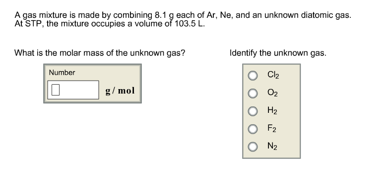Solved Ii Solve The Following Problem A Gas Mixture Of Or Cheggcom