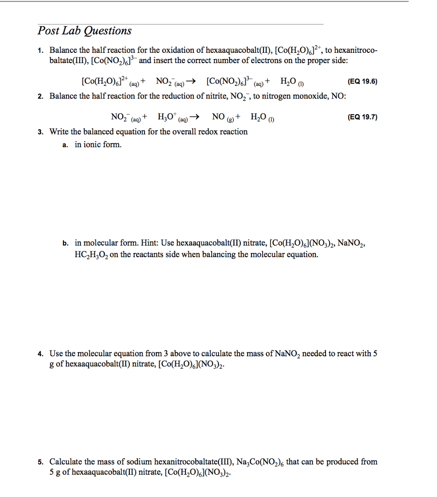 Solved Balance the half reaction for the oxidation of | Chegg.com