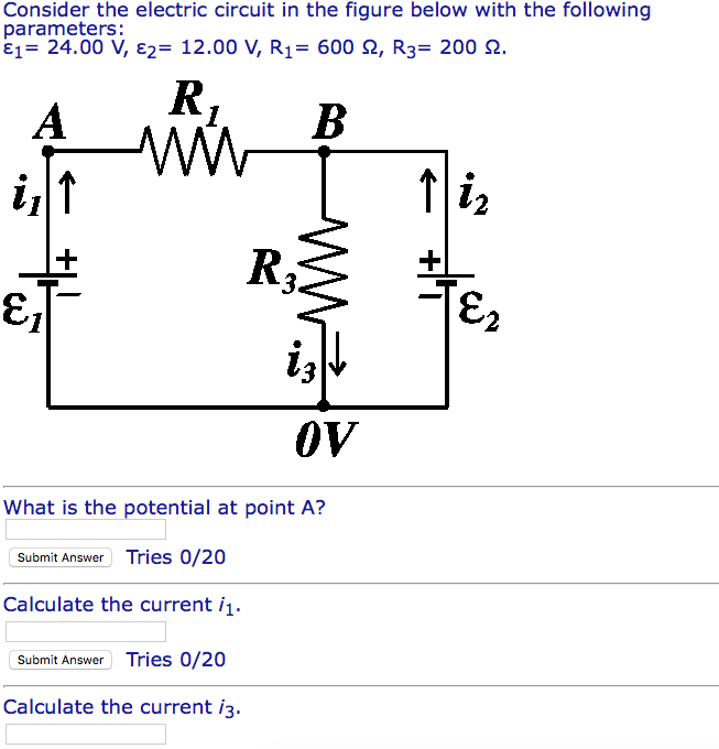 Solved Consider The Electric Circuit In The Figure Below | Chegg.com