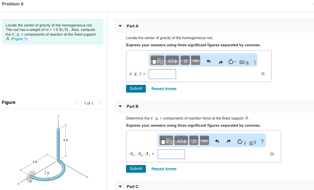 Solved Problem 6 Locate the center of gravity of the | Chegg.com