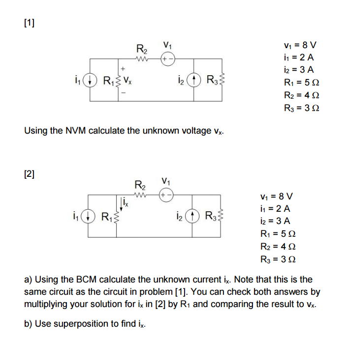 Solved Using The Nvm Calculate The Unknown Voltage Vx A 0040