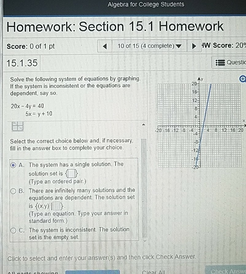 College homework answers equations