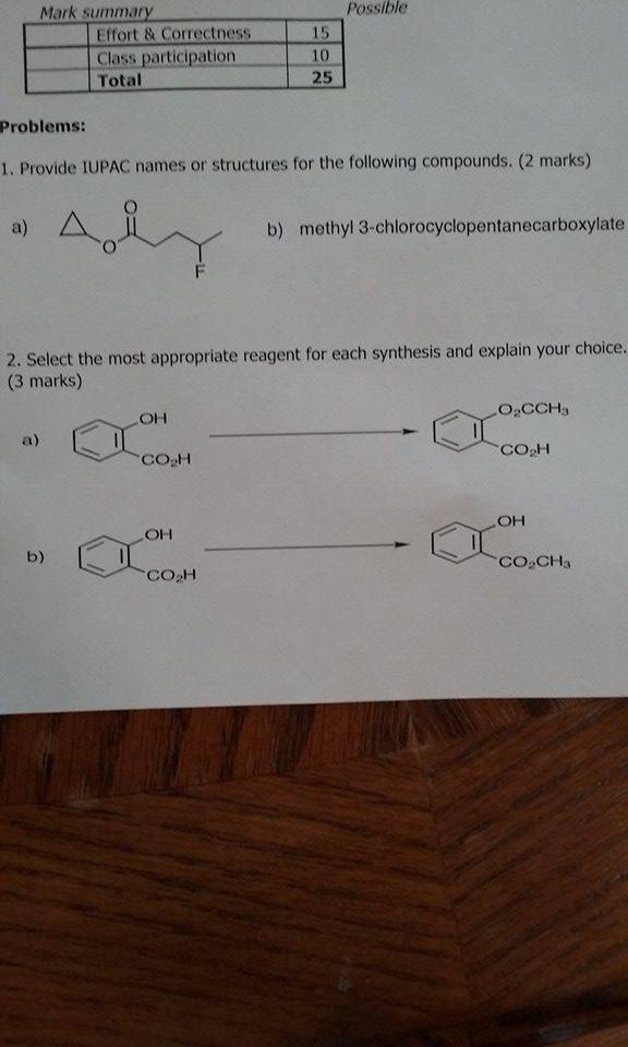 Solved 1 Provide Iupac Names Or Structures For The 2382