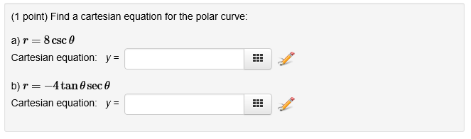 Find a cartesian equation 2024 for the polar curve