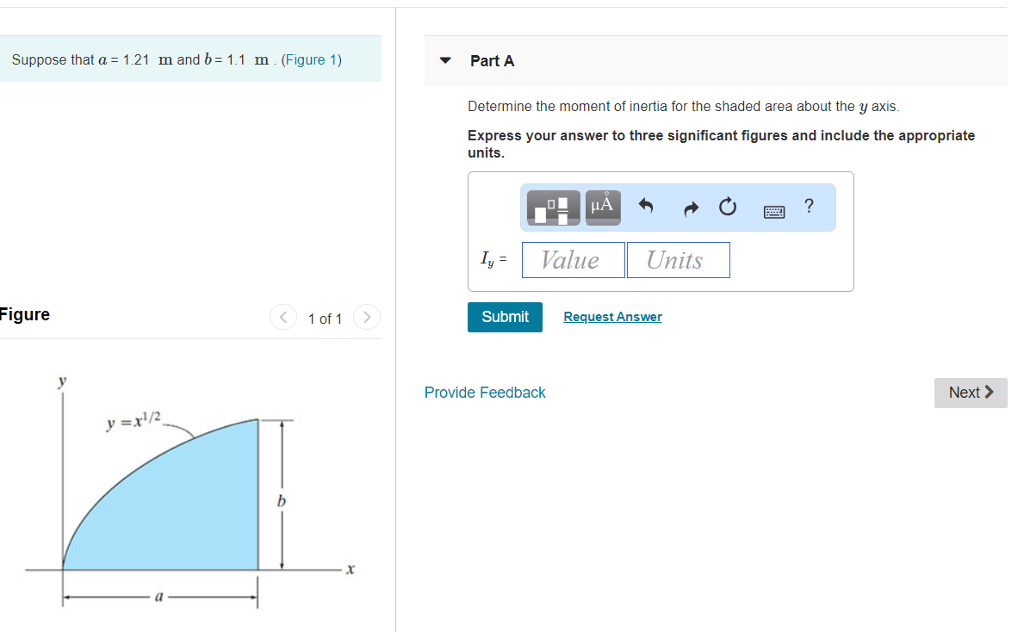 Solved Suppose that a = 1.21 m and b = 1.1 m. (Figure 1) ? | Chegg.com