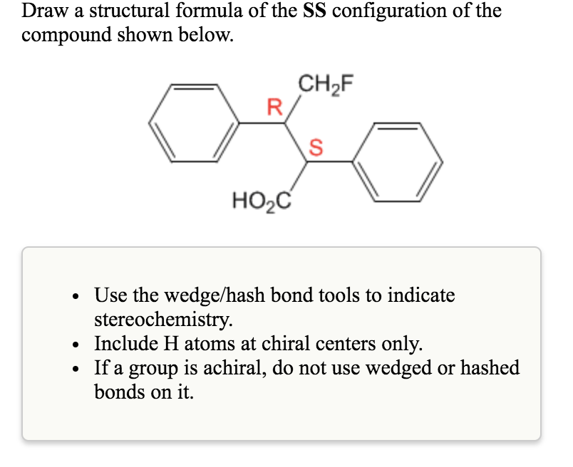 Solved Draw A Structural Formula Of The Ss Configuration Of 1827