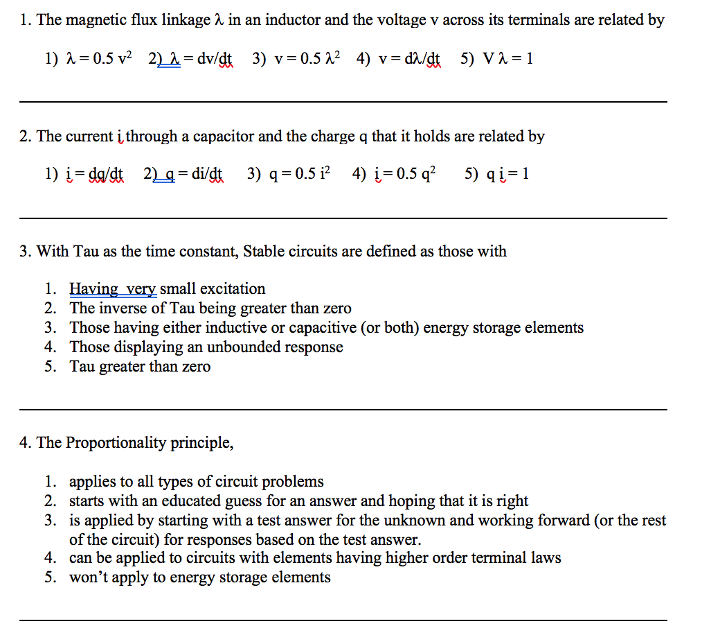 Solved I. The flux linkage ? in an inductor and the