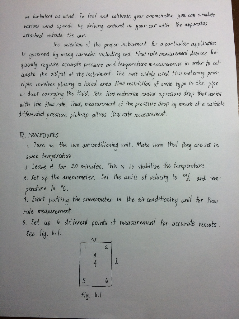 conclusion of flow measurement experiment