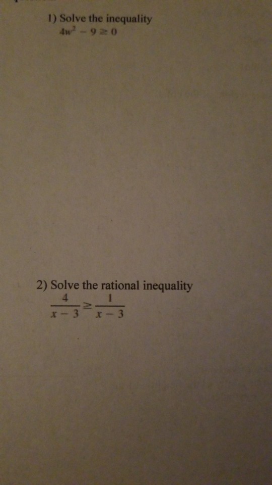 solved-1-solve-the-inequality-2-solve-the-rational-chegg