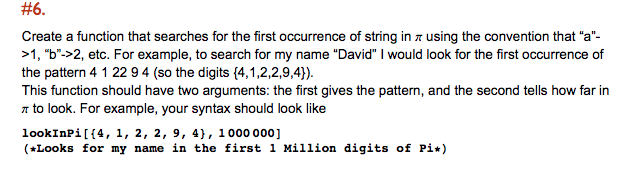 #6 Create a function that searches for the first | Chegg.com
