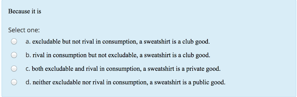 Excludable Vs Rival Solved Figure 11-1 Rival in Consumption? Yes No Excludable? | Chegg.com