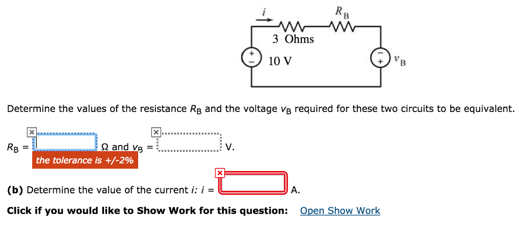 Solved 3 Ohms Determine the values of the resistance RB and | Chegg.com