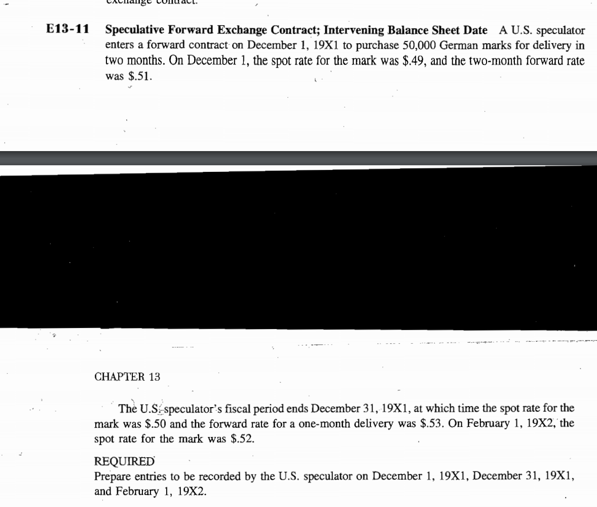 Solved Speculative Forward Exchange Contract; Intervening