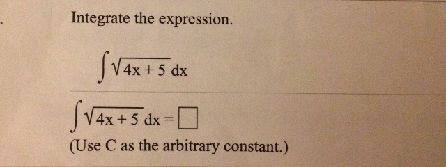 solved-integrate-the-expression-integrate-square-root-4x-5-chegg