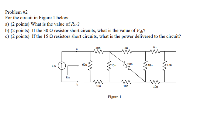 Solved For the circuit in Figure 1 below: a) (2 points) What | Chegg.com