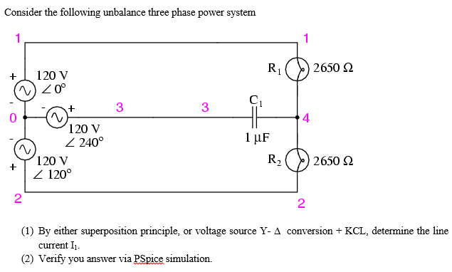 Solved Consider the following unbalance three phase power | Chegg.com