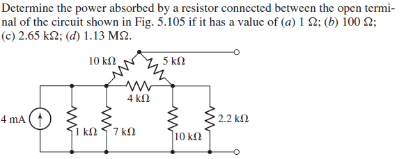 Solved Determine the power absorbed by a resistor connected | Chegg.com