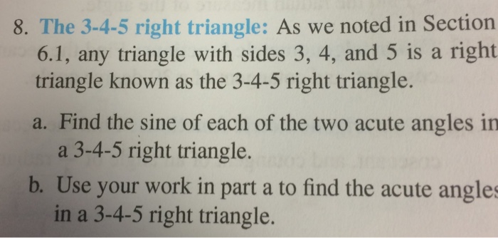 right angled triangle 3 4 5