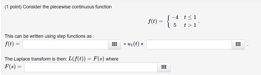 Solved Consider the piecewise continuous function This can | Chegg.com
