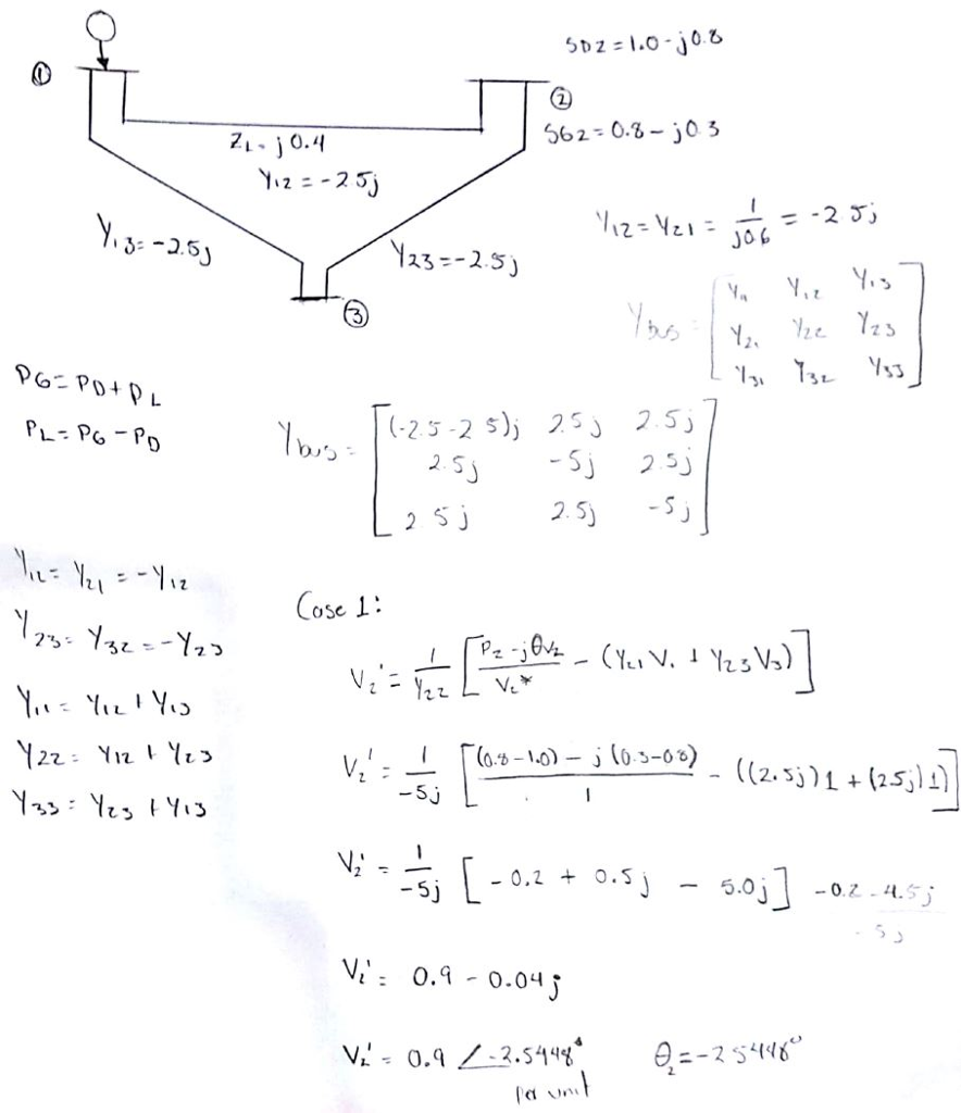 I Need Help Solving The Load Flow Problem Below Using | Chegg.com