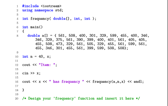 Solved Design A Function That Counts The Number Of Times The Chegg
