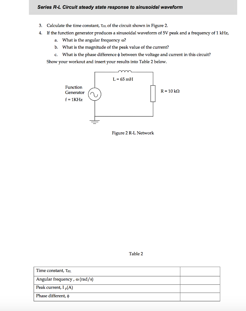 Solved Series R-C Circuit steady state response to | Chegg.com